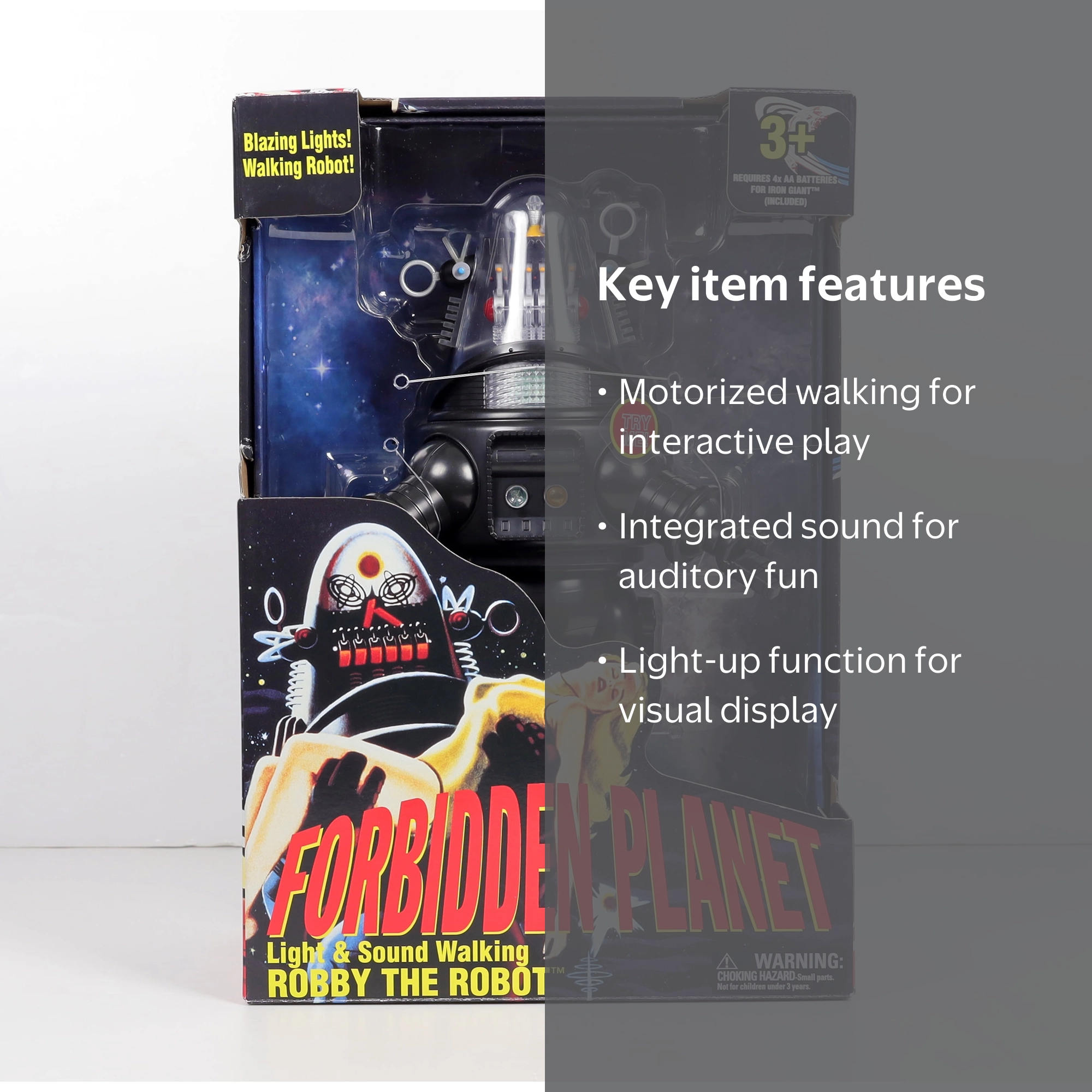 Warner Bros. Vintage Robby The Robot Action Figure Toy - Light