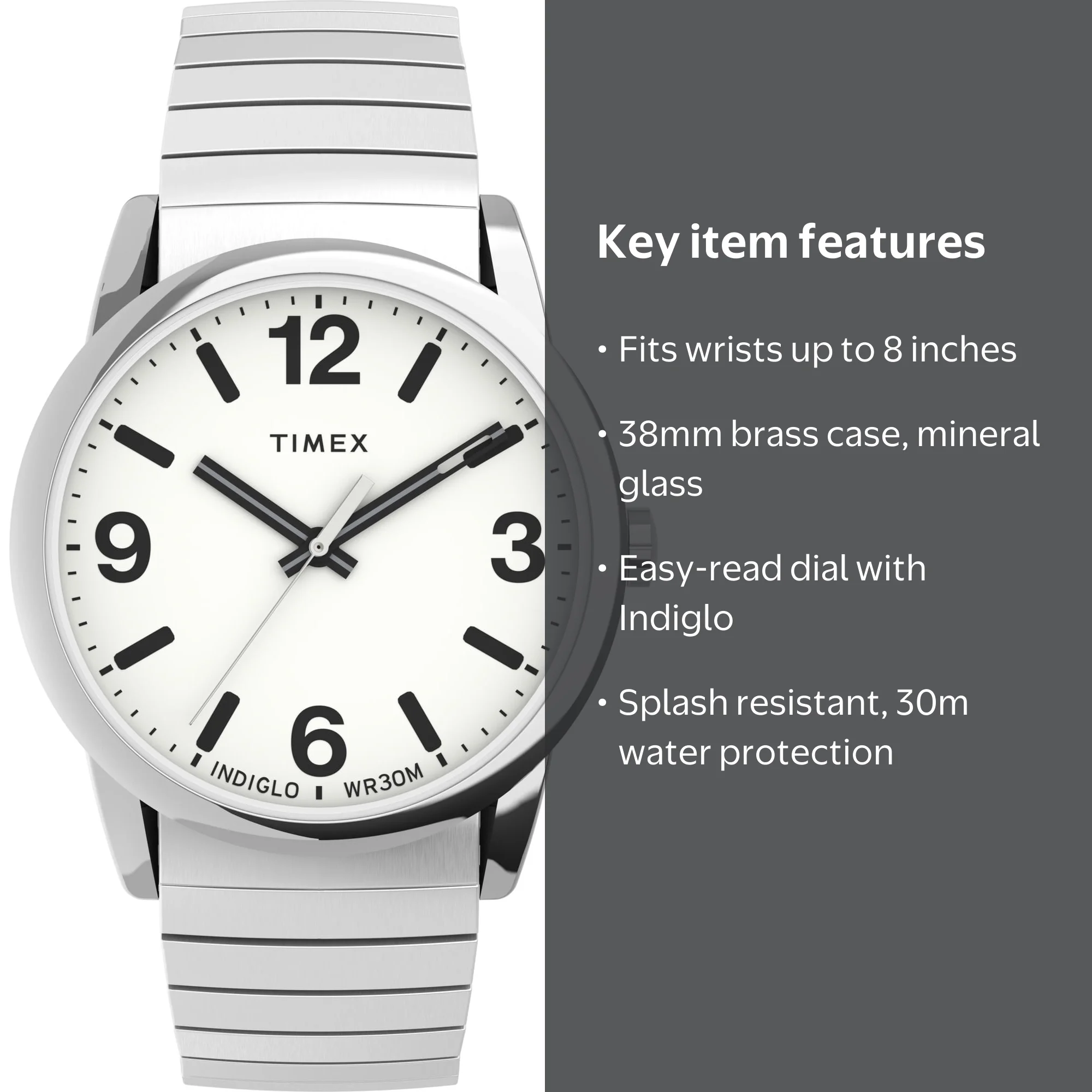 Timex Men's Easy Reader Bold 38mm Perfect Fit Watch – Two-Tone