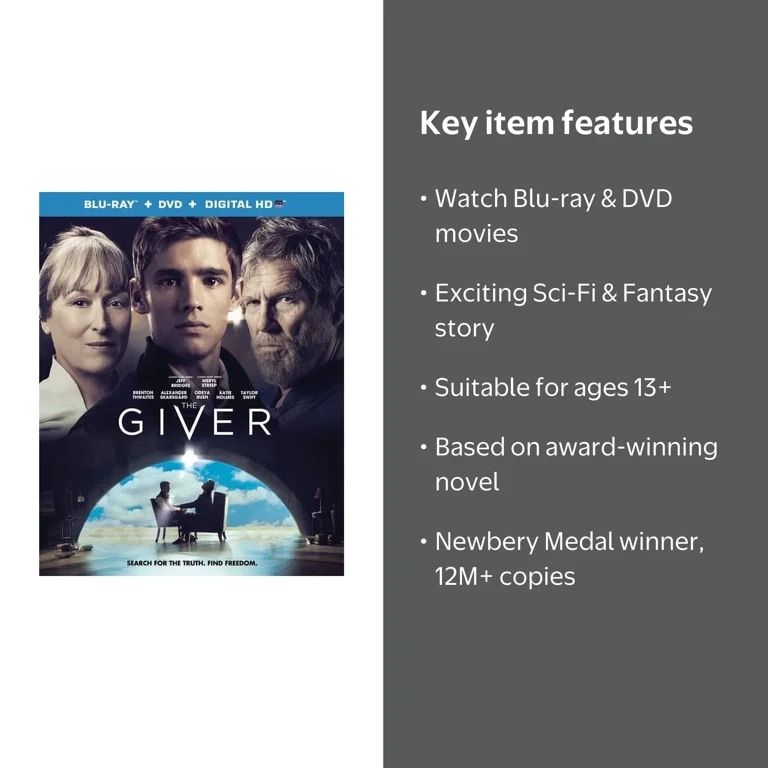The Giver (Blu-ray + DVD), TWC, Sci-Fi & Fantasy - Walmart.com