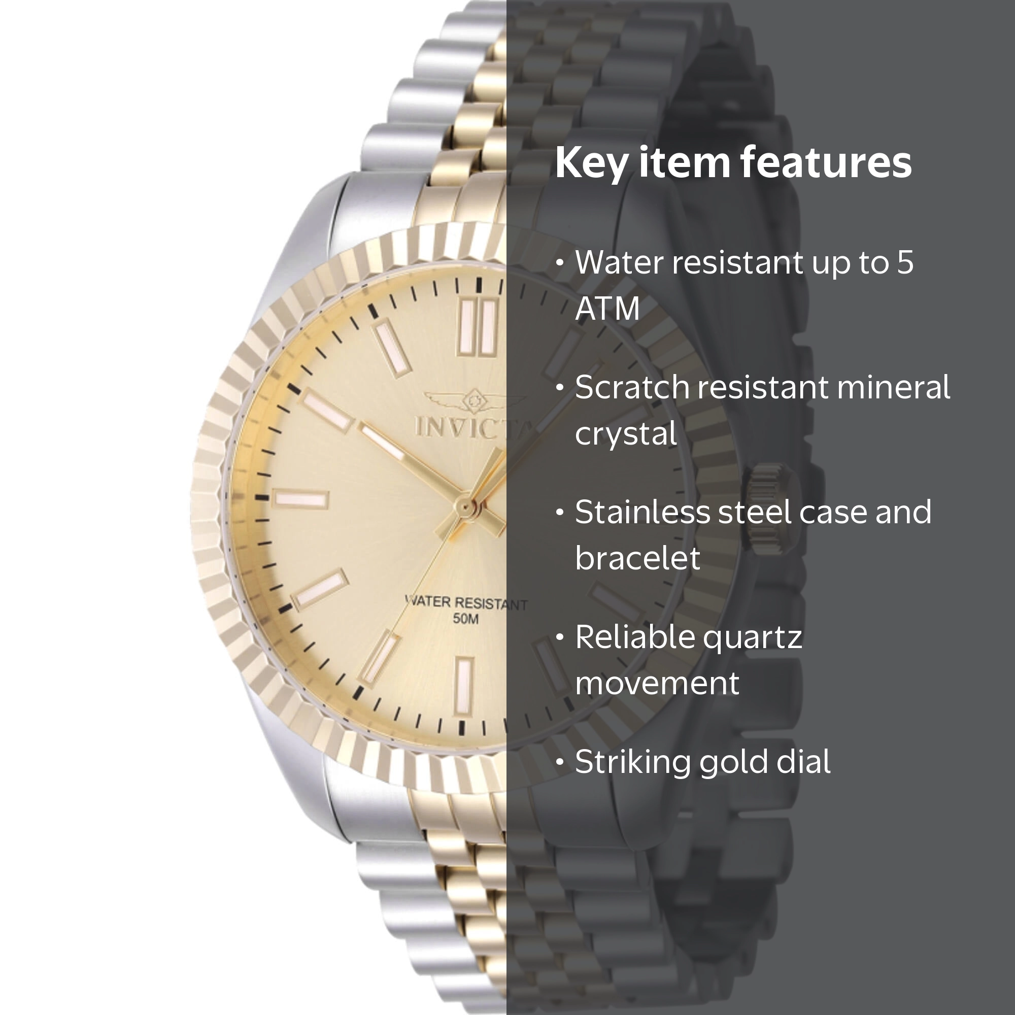 Invicta Men's Specialty Gold Dial Watch - 47487 - Walmart.com