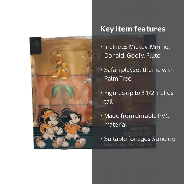 Disney Parks Mickey & Friends Safari Figure Playset Play Set New