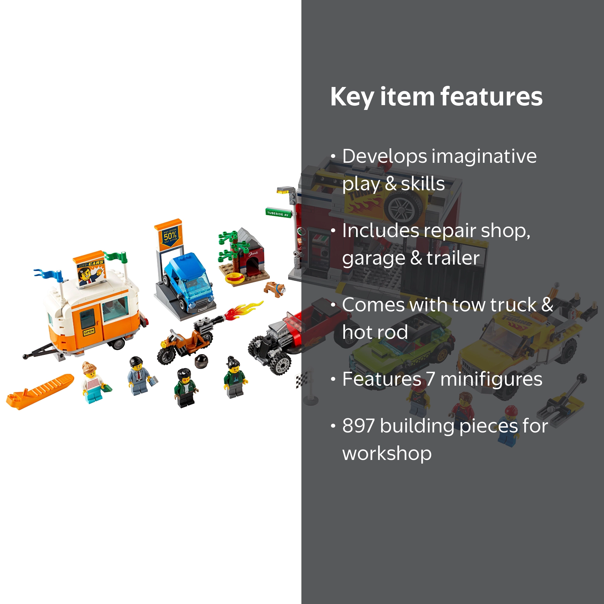 LEGO, City Tuning Workshop Toy Car Garage 60258, 897 Pieces
