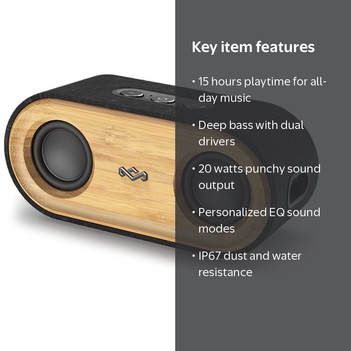 House of Marley Get Together 2 Mini Portable Bluetooth Speaker