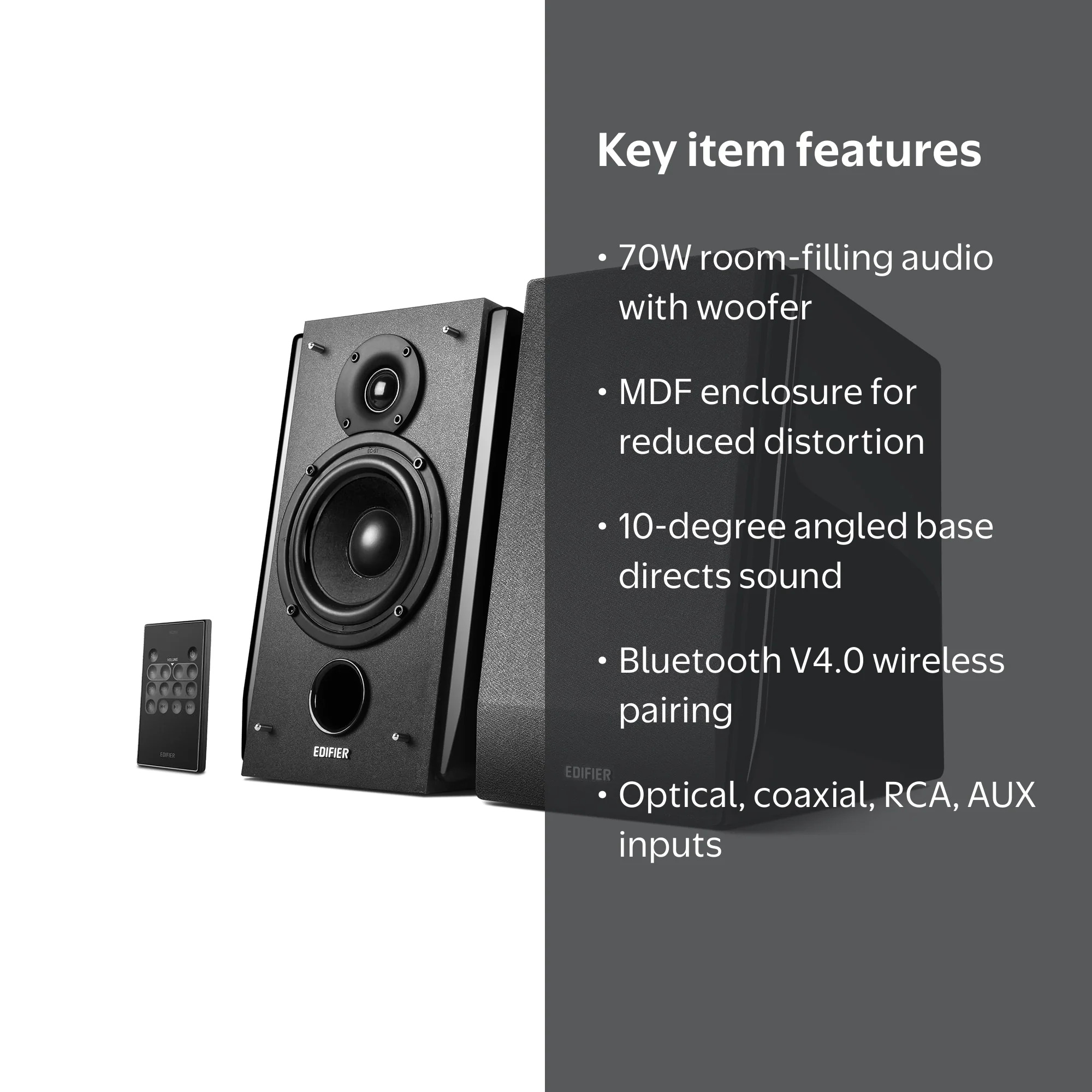 Edifier, Active Bookshelf Speakers, R1850DB, Bluetooth Optical