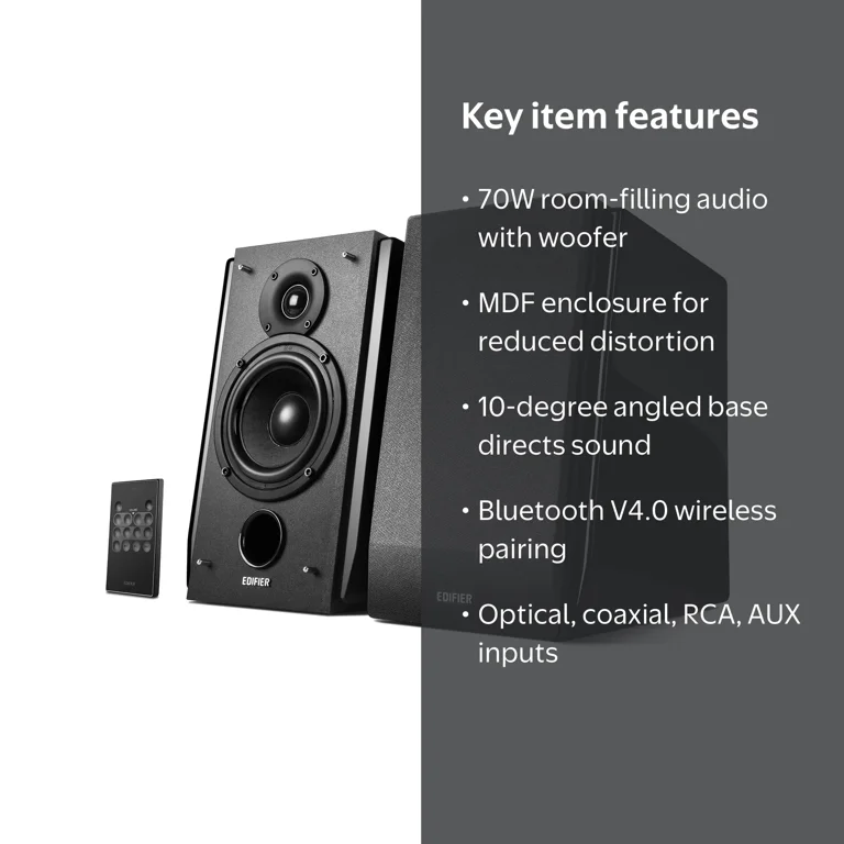 Edifier, Active Bookshelf Speakers, R1850DB, Bluetooth Optical
