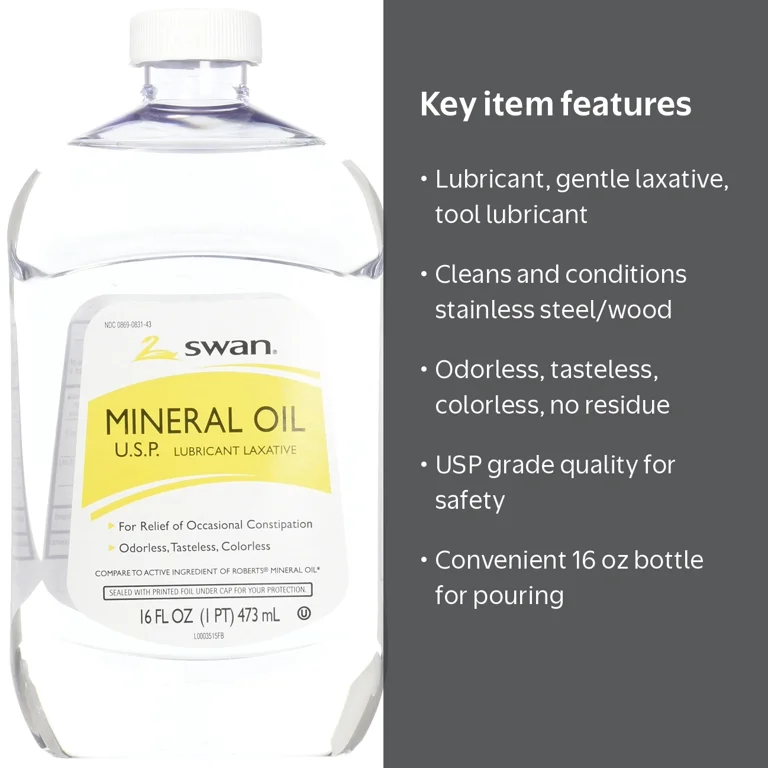 Swan Mineral Oil - Liquid Lubricant - 16 Oz - Walmart.com