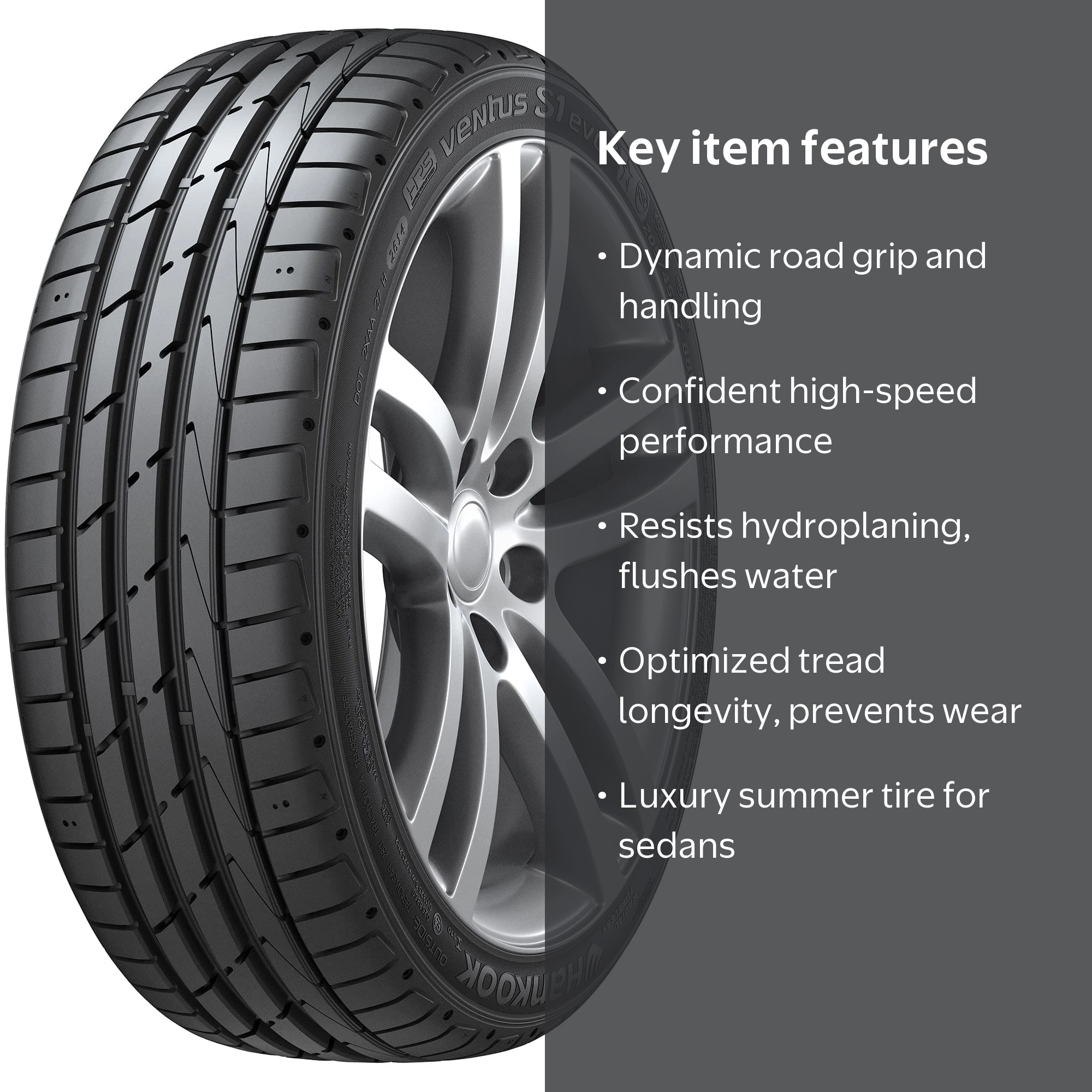 Hankook Ventus S1 evo2 (K117) 245/35ZR19 93Y XL Performance Tire