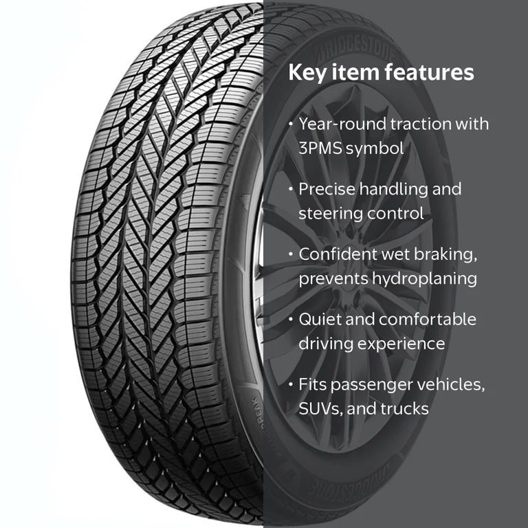 Set of 4 (FOUR) Bridgestone WeatherPeak 245/60R18 105H All Weather