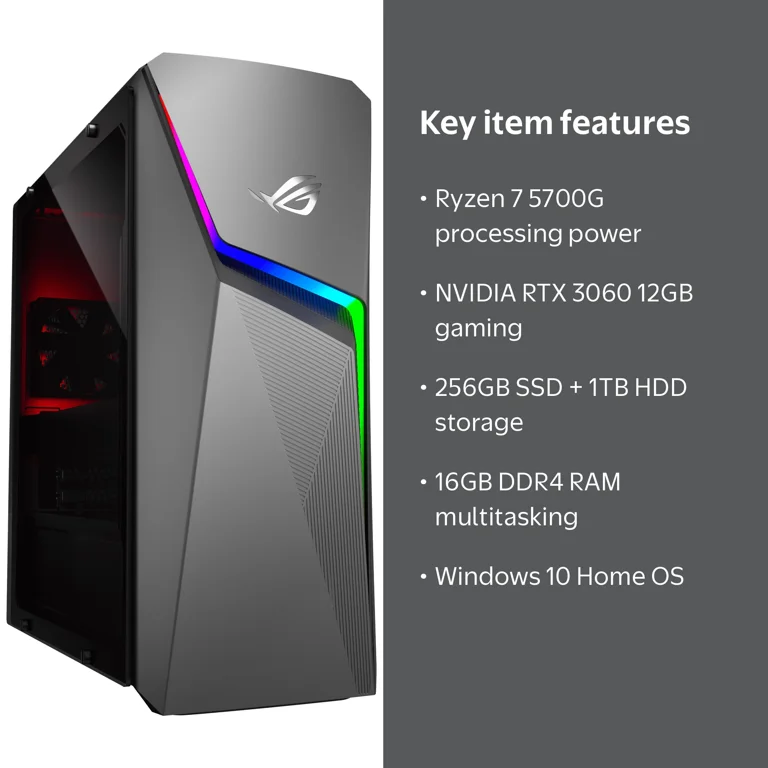 ASUS ROG Strix AMD Ryzen 7 5700G, 16GB RAM, RTX 3060 12GB, 1TB HD
