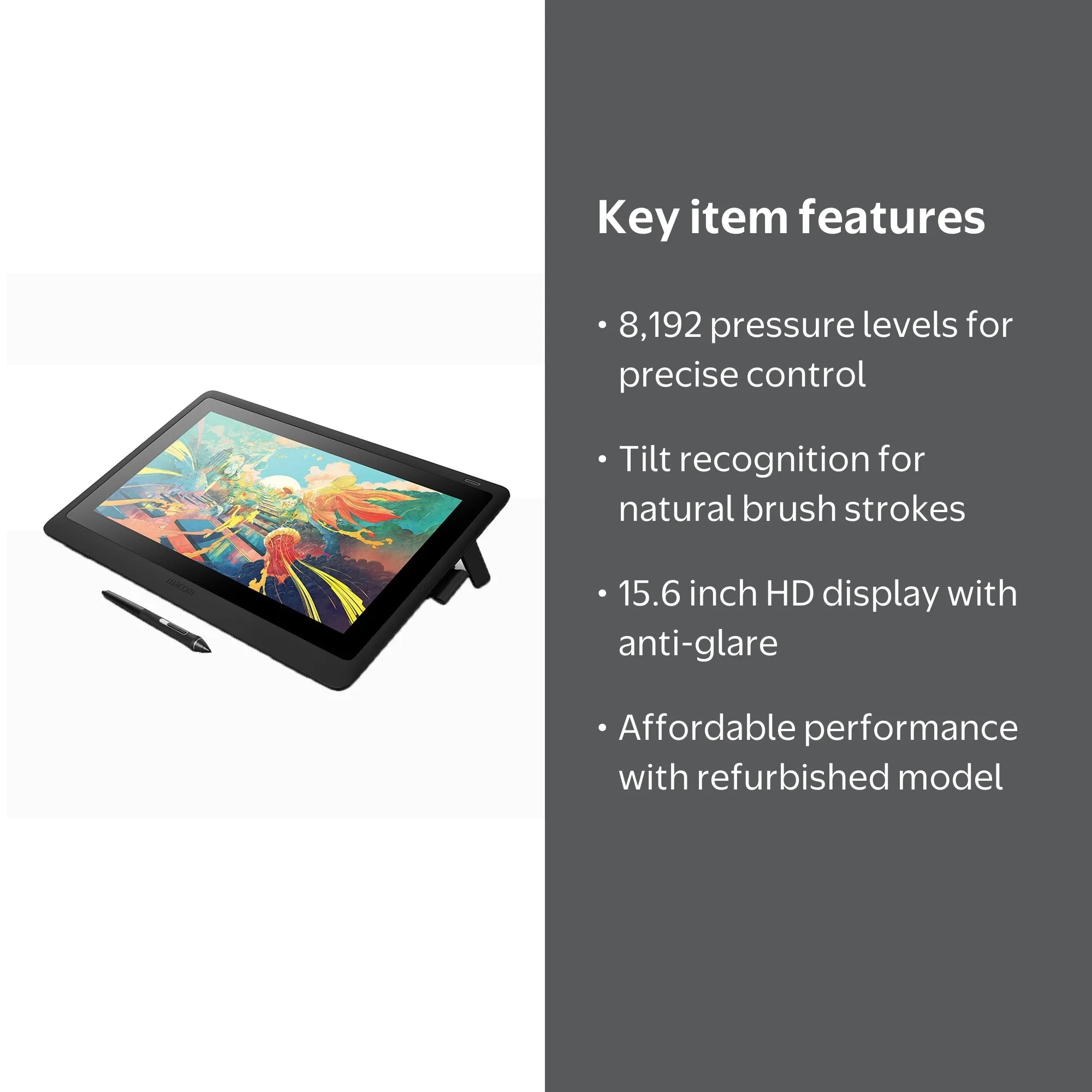 Wacom Cintiq 液タブ　DTK1660K0 Wacom Cintiq 16 Pro Pen 2 Digital Animation Graphics Drawing