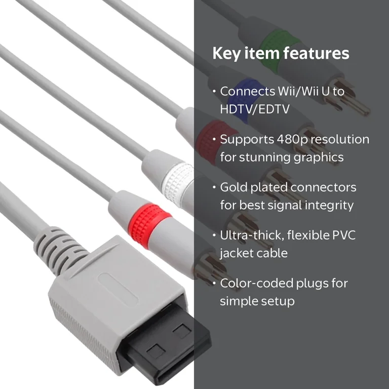 Fosmon Component HD AV Cable to HDTV-EDTV (High Definition 480p