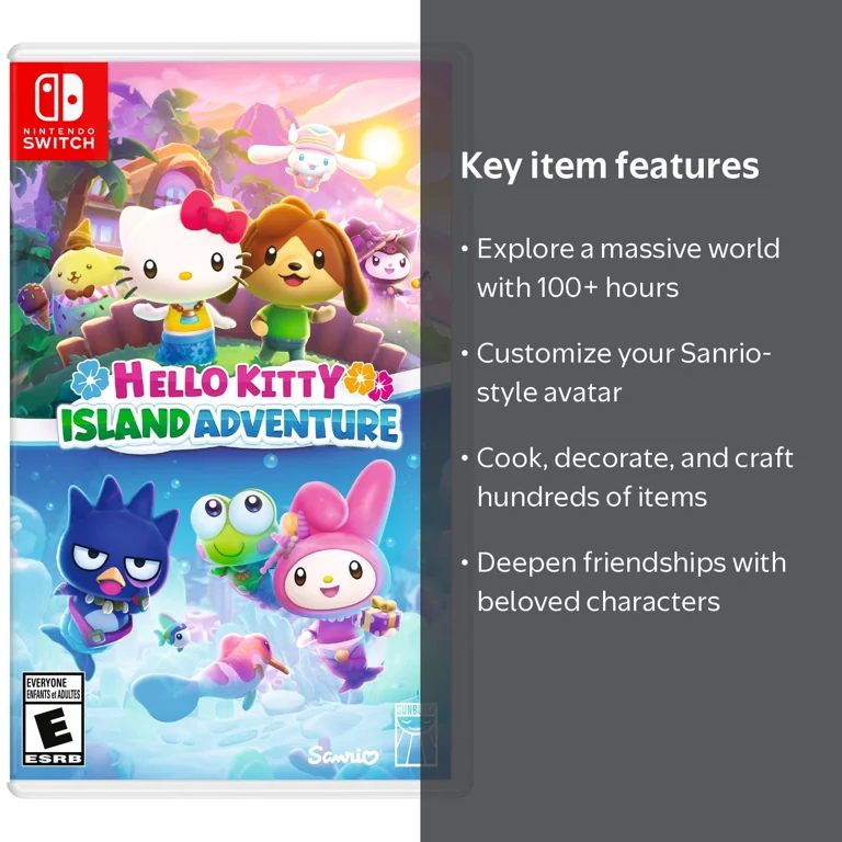 Sunblink, Nintendo Switch Game, Hello Kitty Island Adventure, Cozy