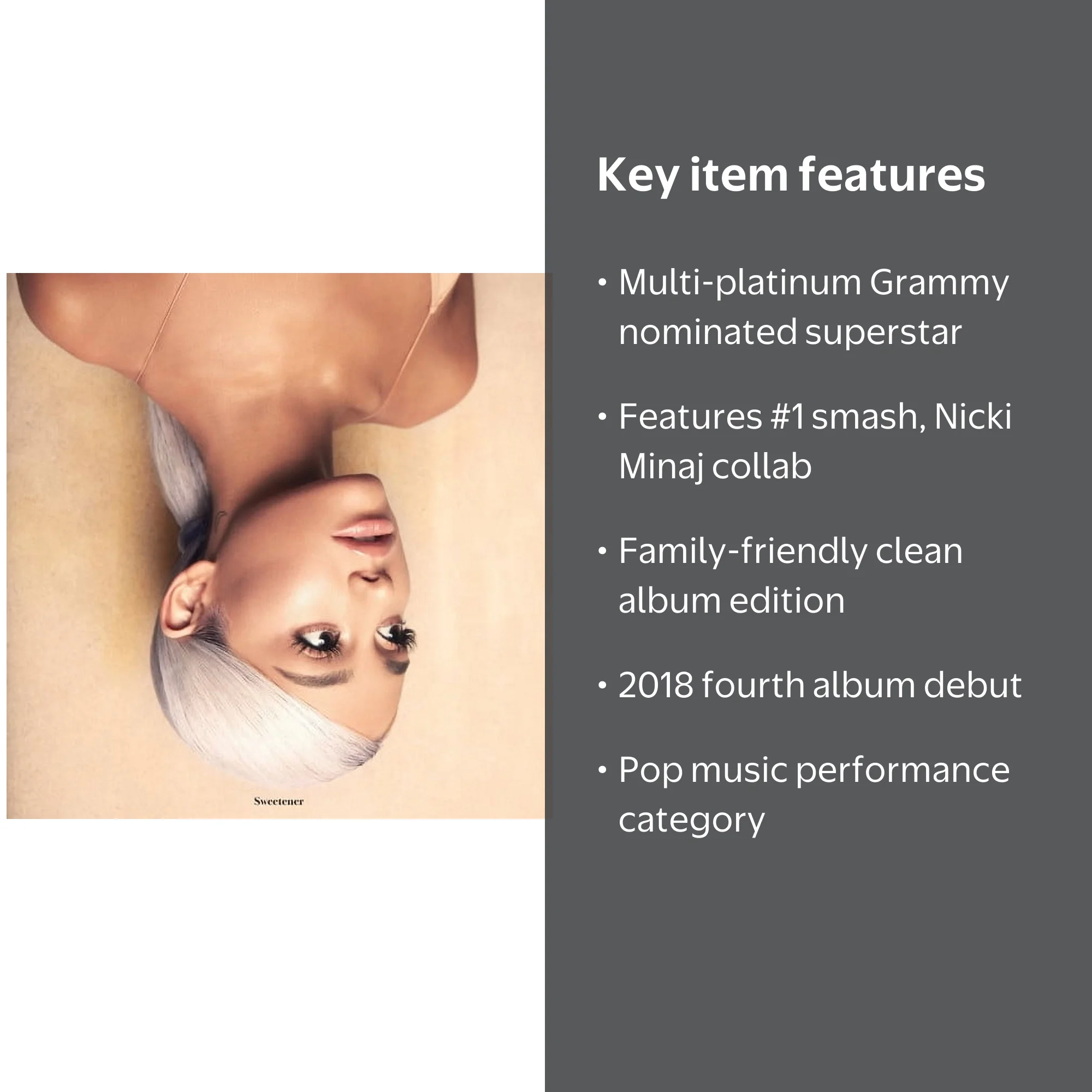 Ariana Grande - Sweetener - Music & Performance - CD - Walmart.com