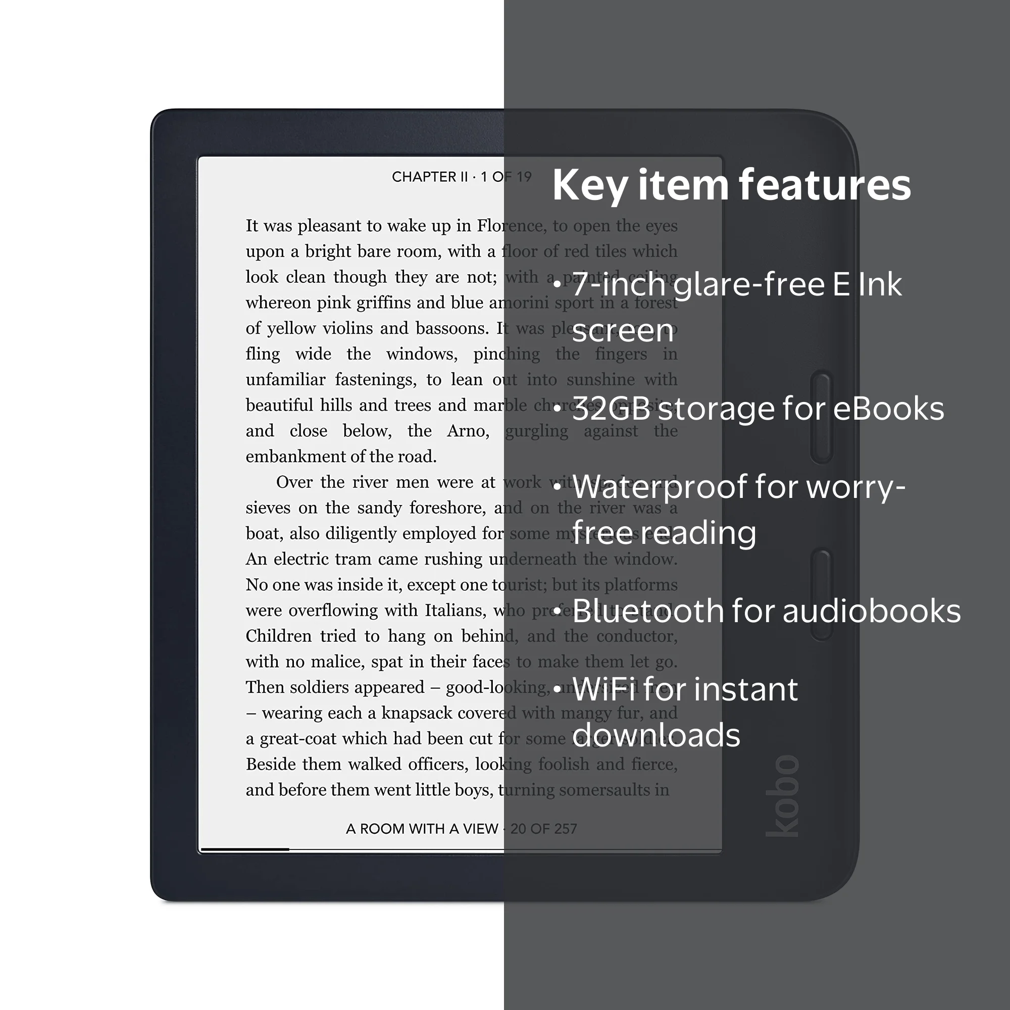 Kobo Libra 2 eReader | 7? Glare Free Touchscreen | Waterproof