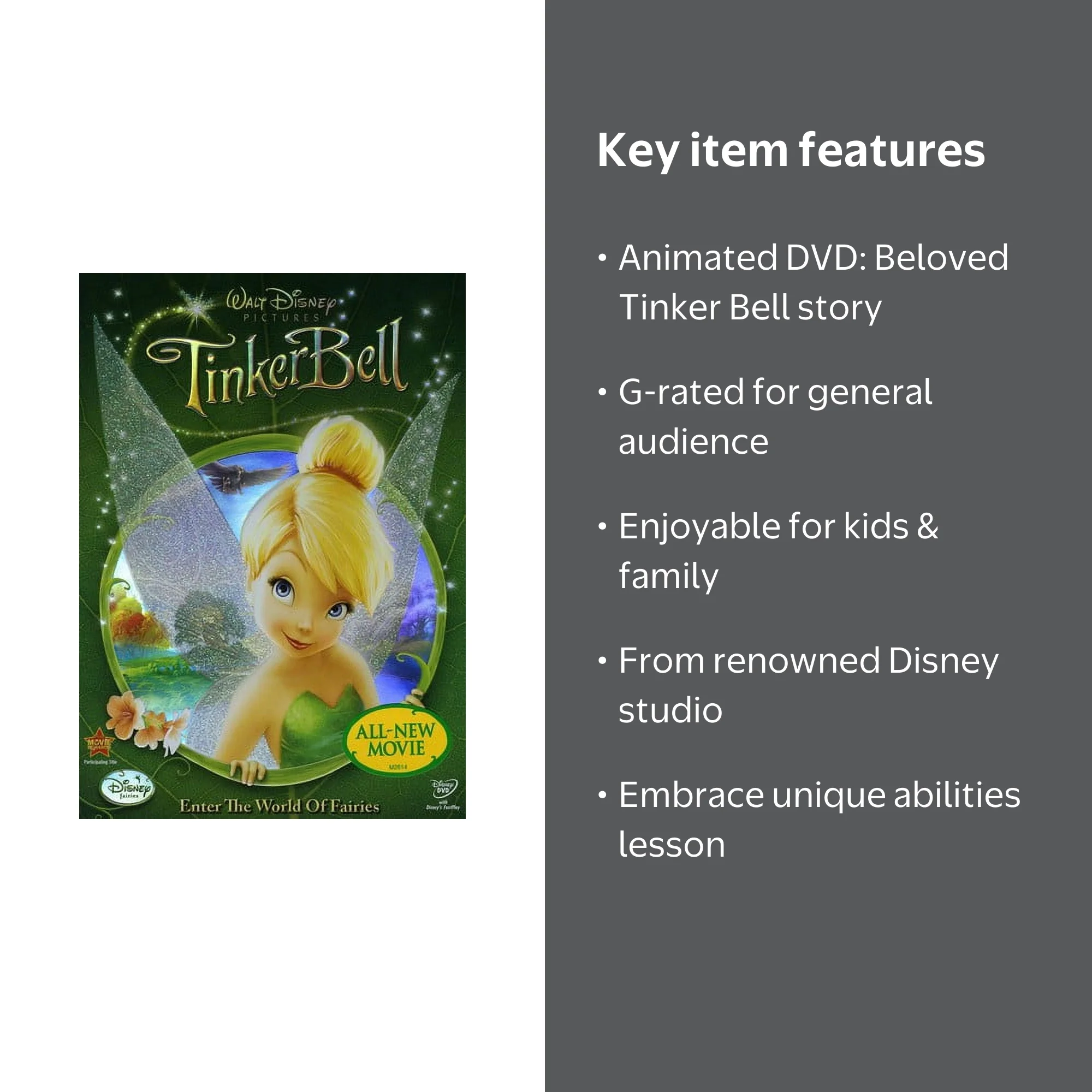 Disney Animated Direct-To-Video (DVD): Tinker Bell (DVD) - Walmart.com