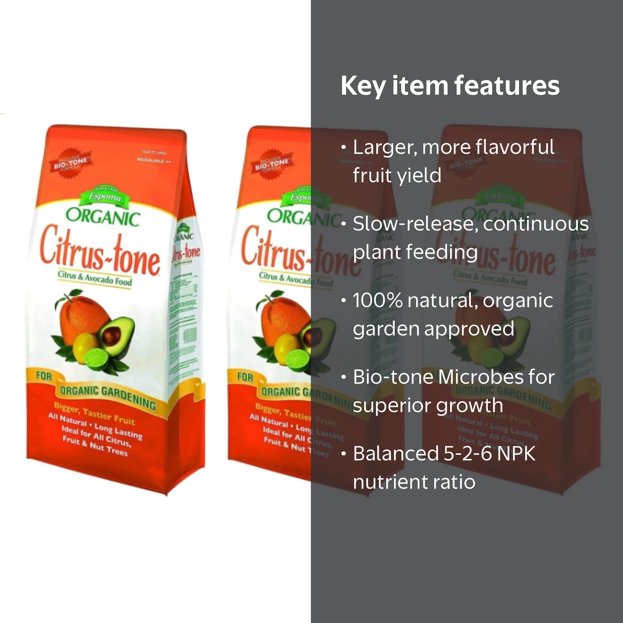 Espoma Organic Citrus-tone 5-2-6 Natural Cotris & Avacado Food for