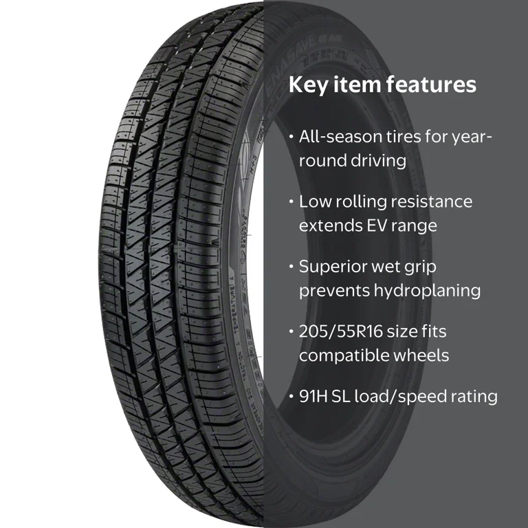 Dunlop Enasave 205/55R16 91H All-Season Passenger Tire for EVs