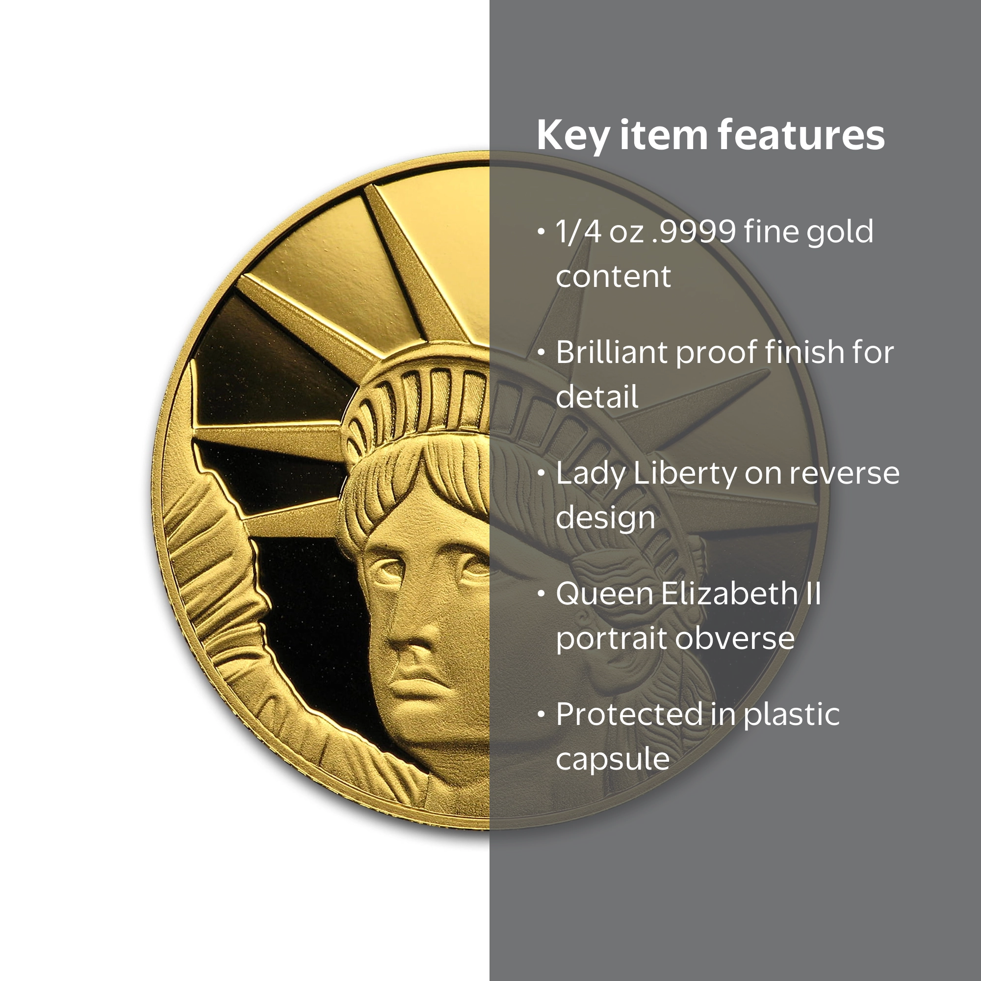 PAMP Suisse 1/4 oz $25 Solomon Islands Proof Gold Lady Liberty