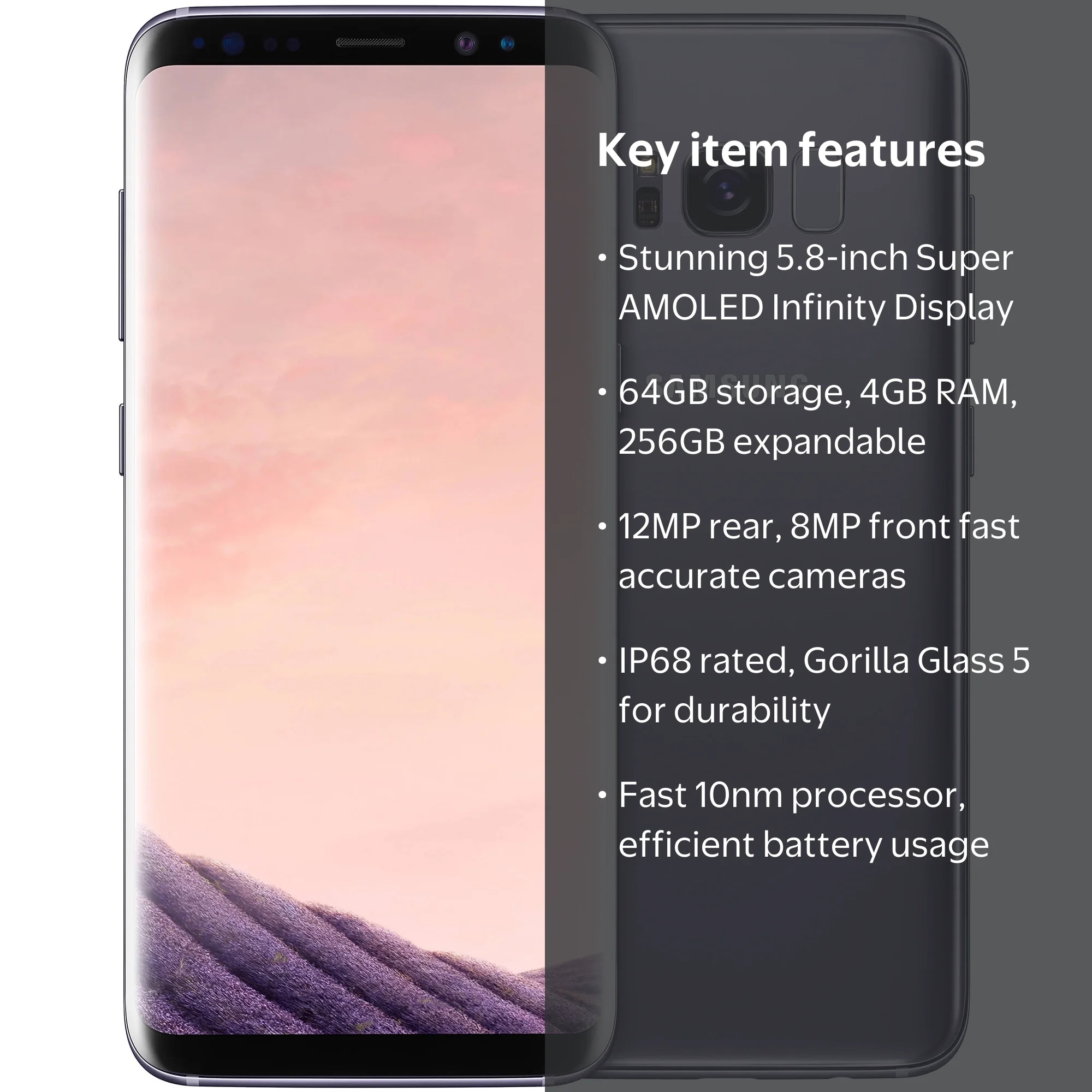 Samsung Galaxy S8 G950U1 64GB Unlocked GSM Phone w/ 12MP Camera