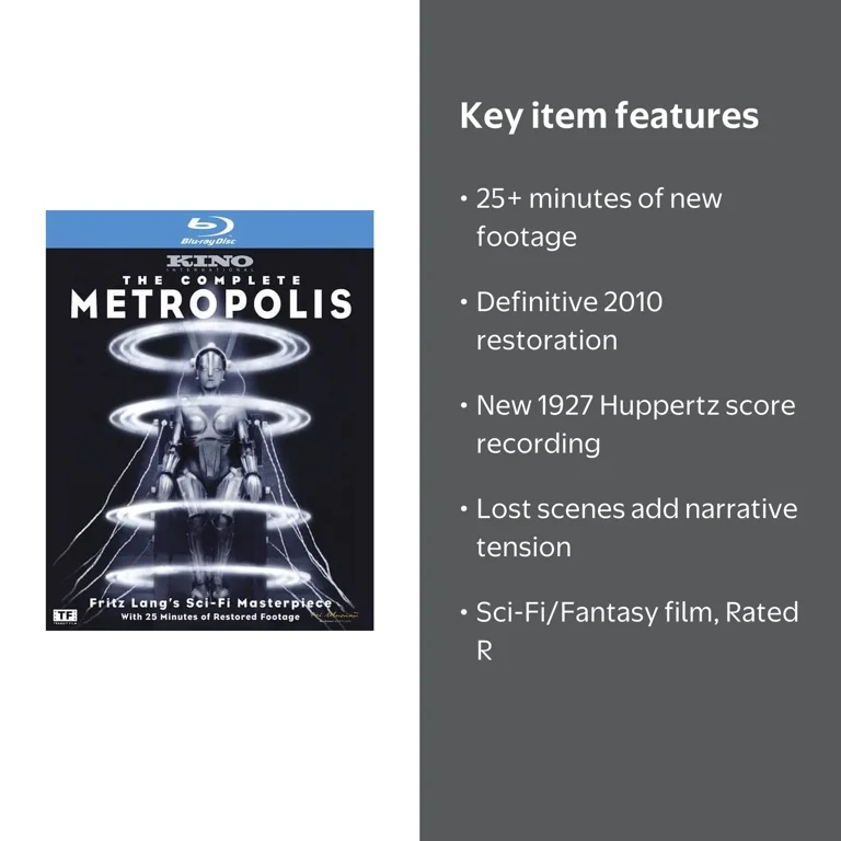 Metropolis (The Complete Metropolis) (2010 Restored) - Walmart.com