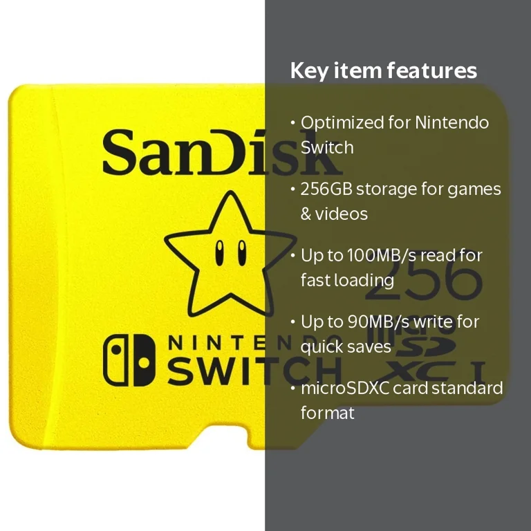 SanDisk 256GB microSDXC Micro SD Card for Nintendo Switch New