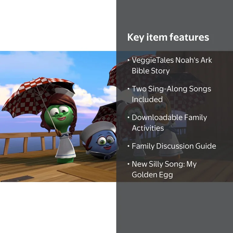 VeggieTales: Noah's Ark DVD, Animal Adventure for Families