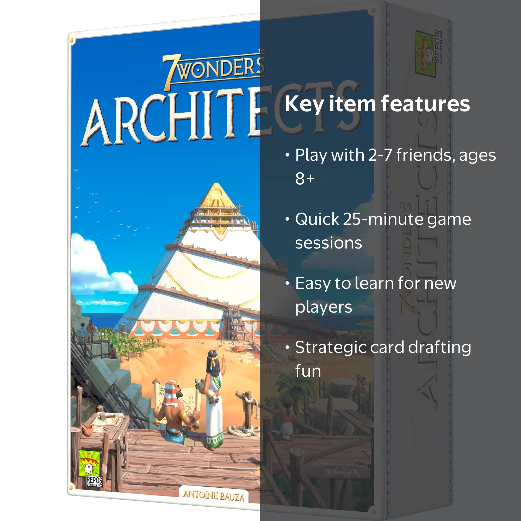 Repos Production 7 Wonders: Architects, Strategy Board Game, 2-7