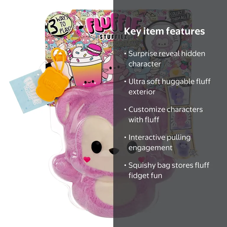 Fluffie Stuffiez Monkey Small Collectible Plush, Surprise Reveal