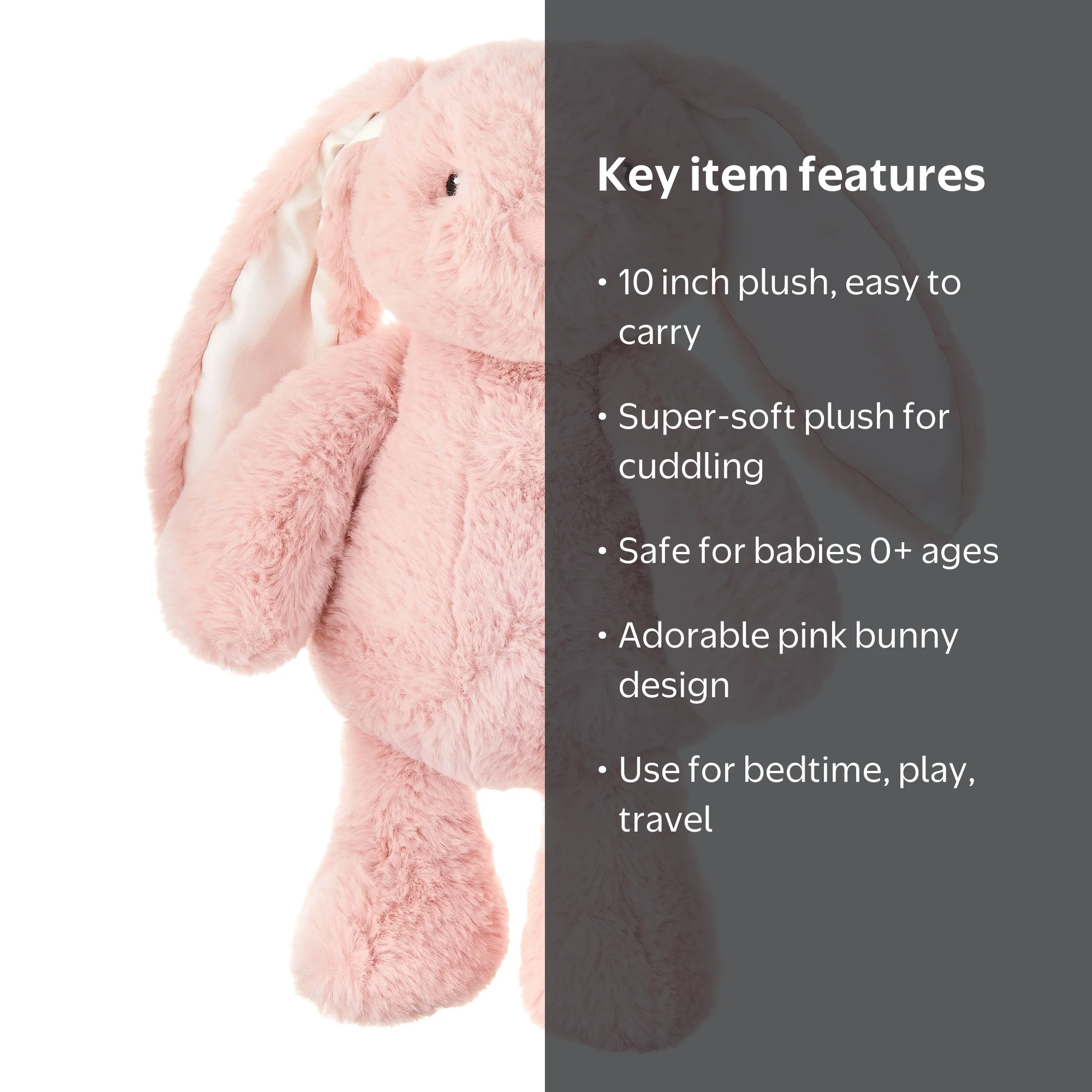 Spark Create Imagine Soft Pink Bunny Plush 10 inch for all ages