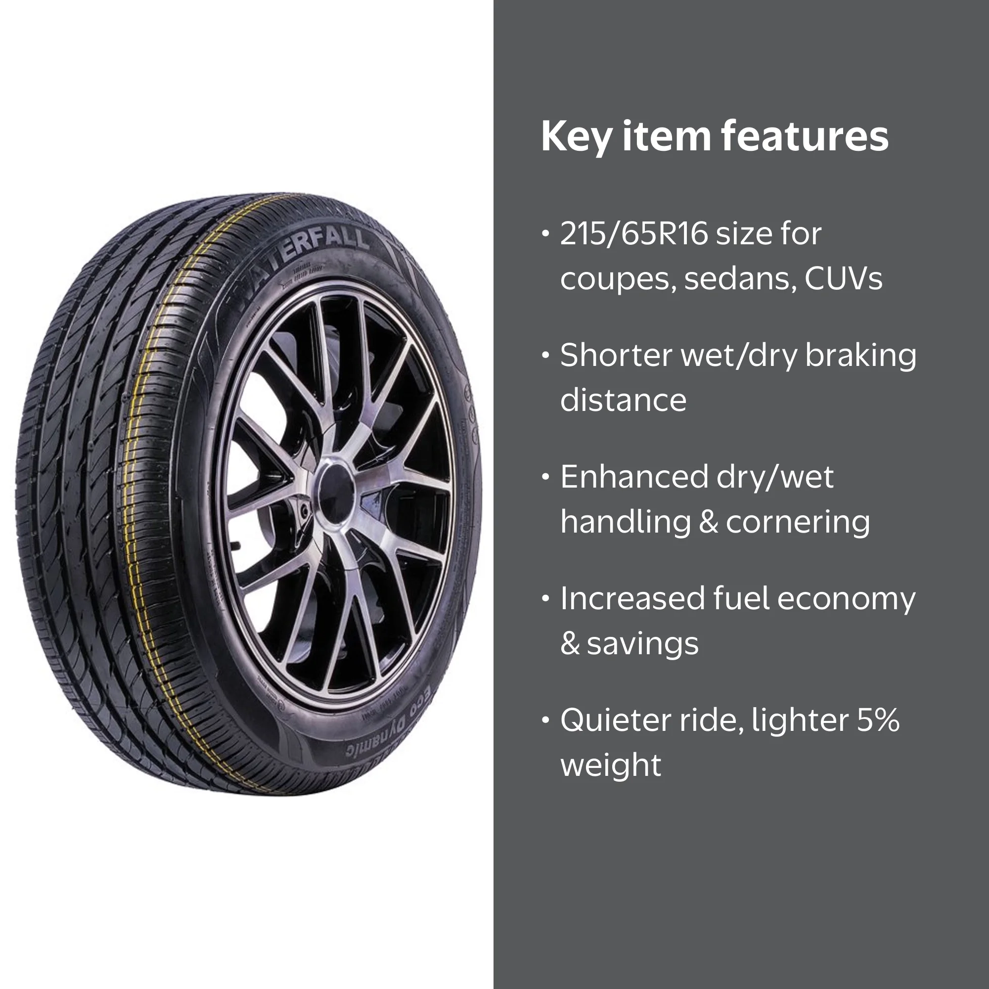 Waterfall All-Season Eco Dynamic P215/65R16 98H Passenger Tire for