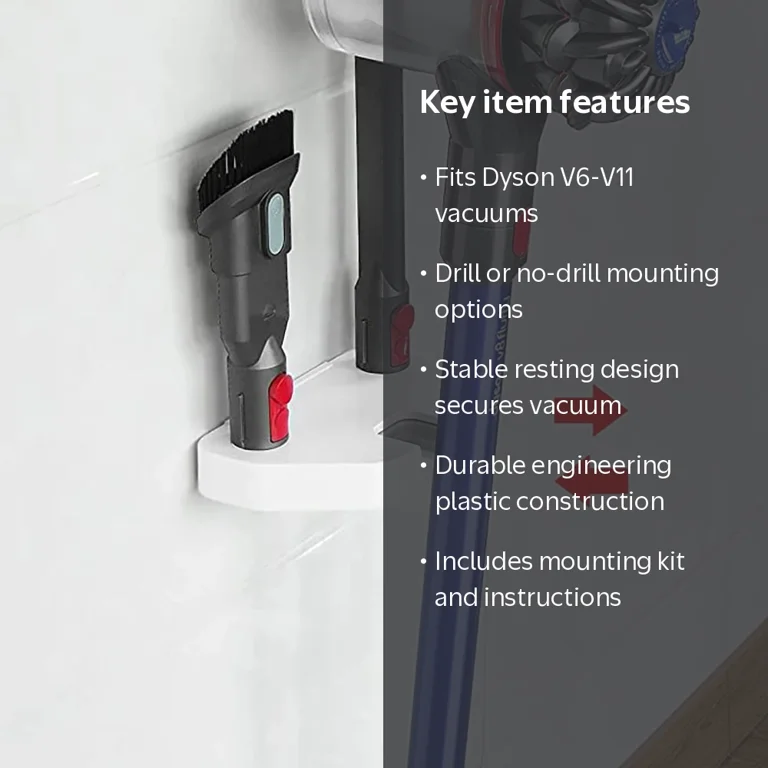 Liboer Vacuum Cleaner Wall Mount Stand, Compatible with Dyson V6