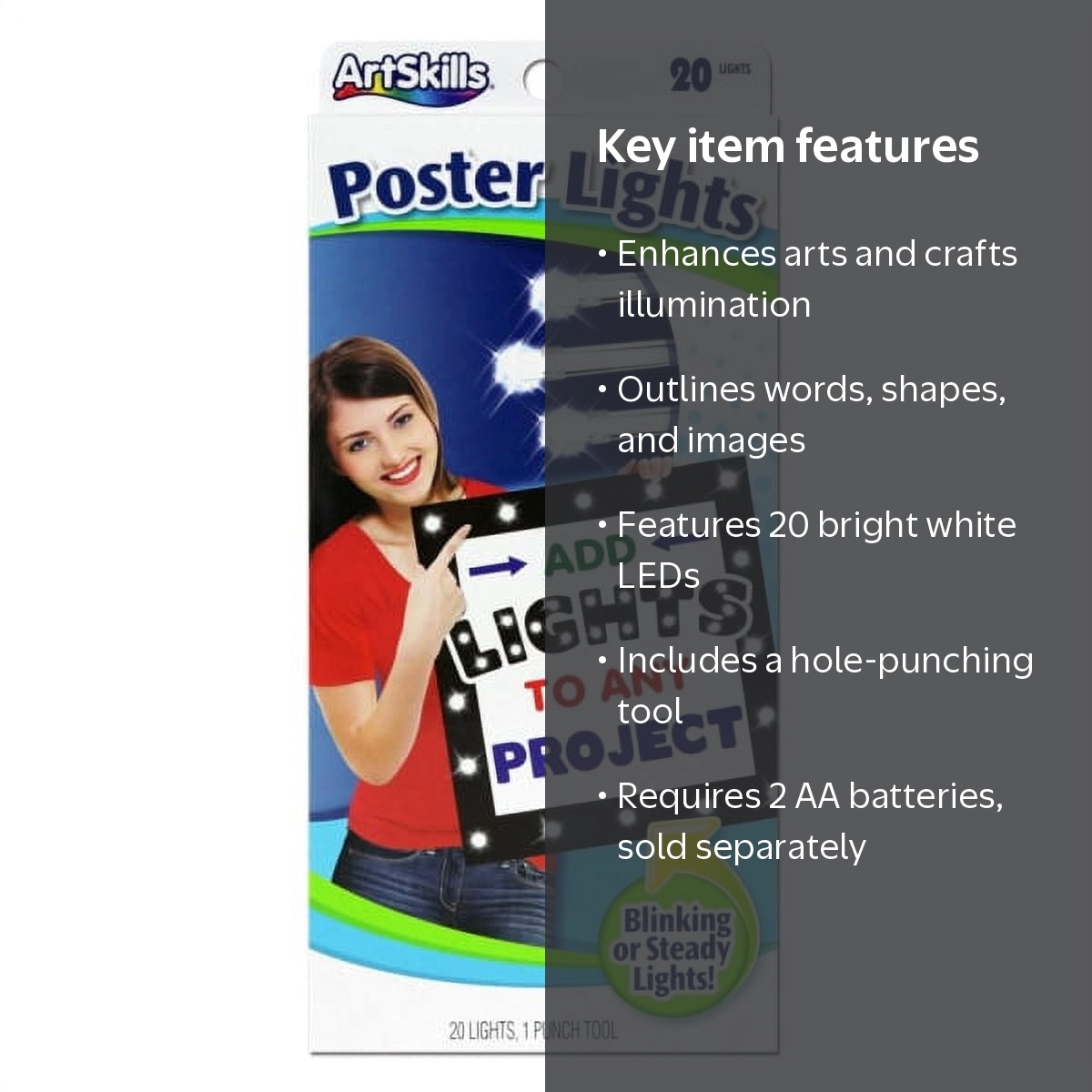 ArtSkills® Poster Lights, White - Walmart.com