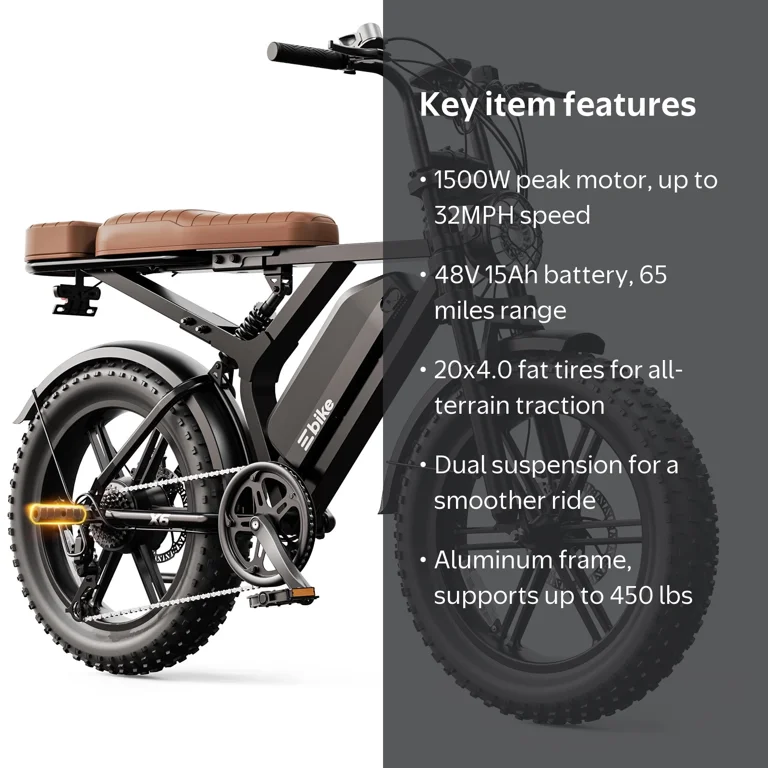 TS TST GRP LLC, Electric Bike, 48V/15AH Battery, 20