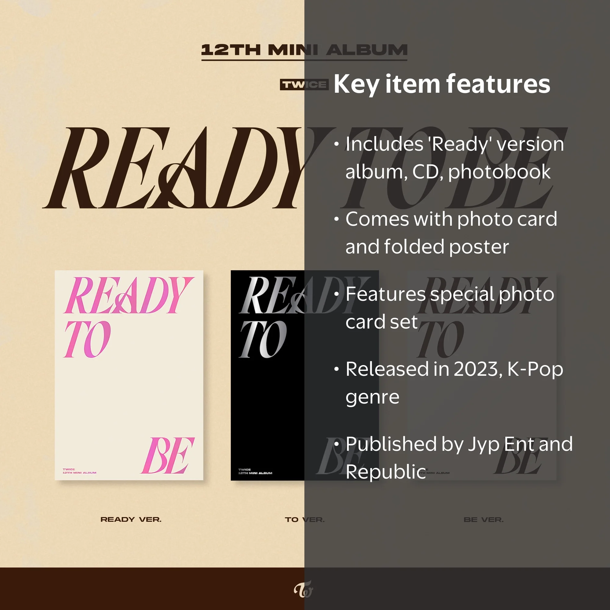 Twice - READY TO BE (READY version) - Music & Performance - CD