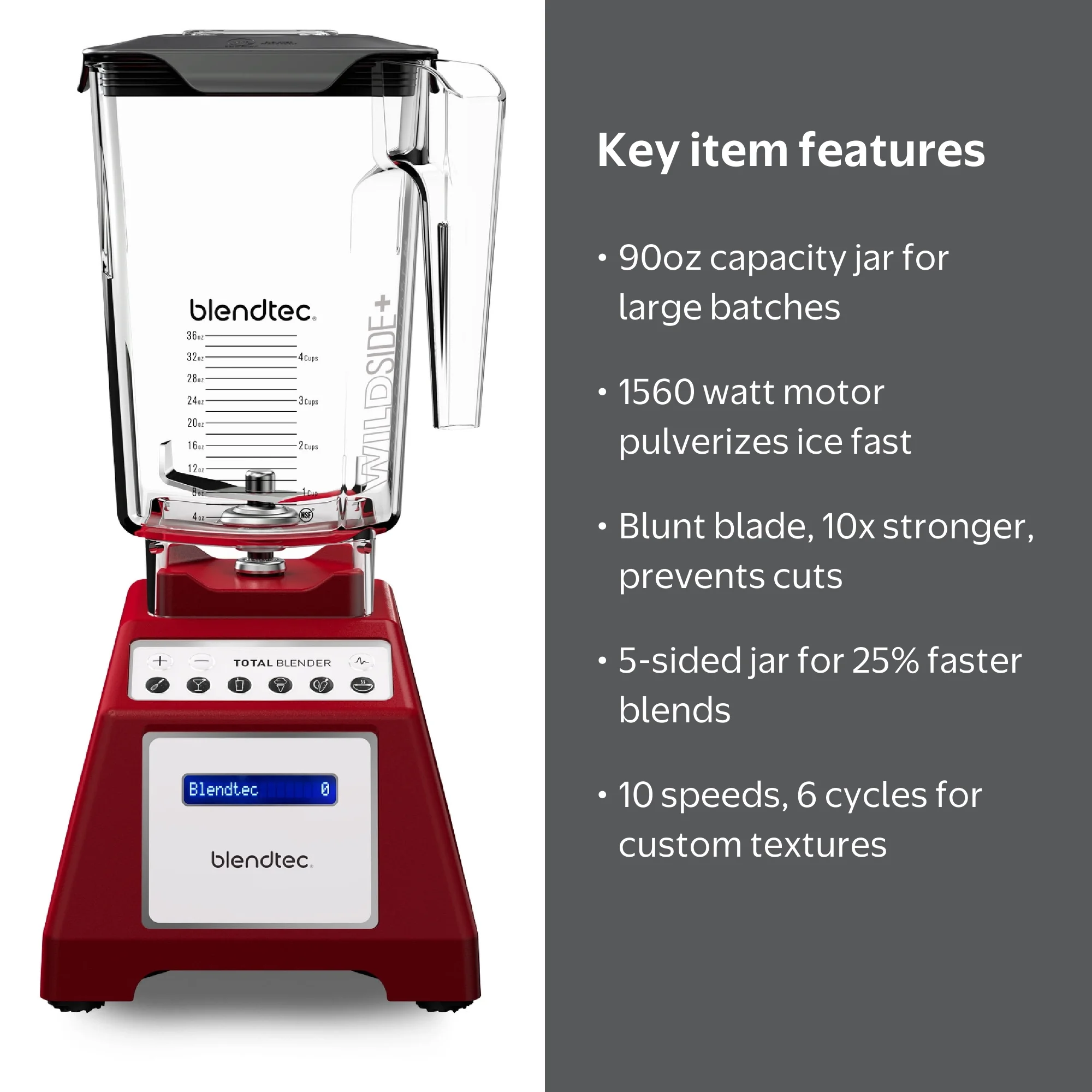 Blendtec Total Classic Original Blender with 1560 Watt Motor and