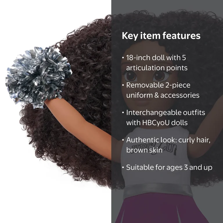 HBCyoU 18-inch Alyssa Doll & Accessories, Physics Major Cheer