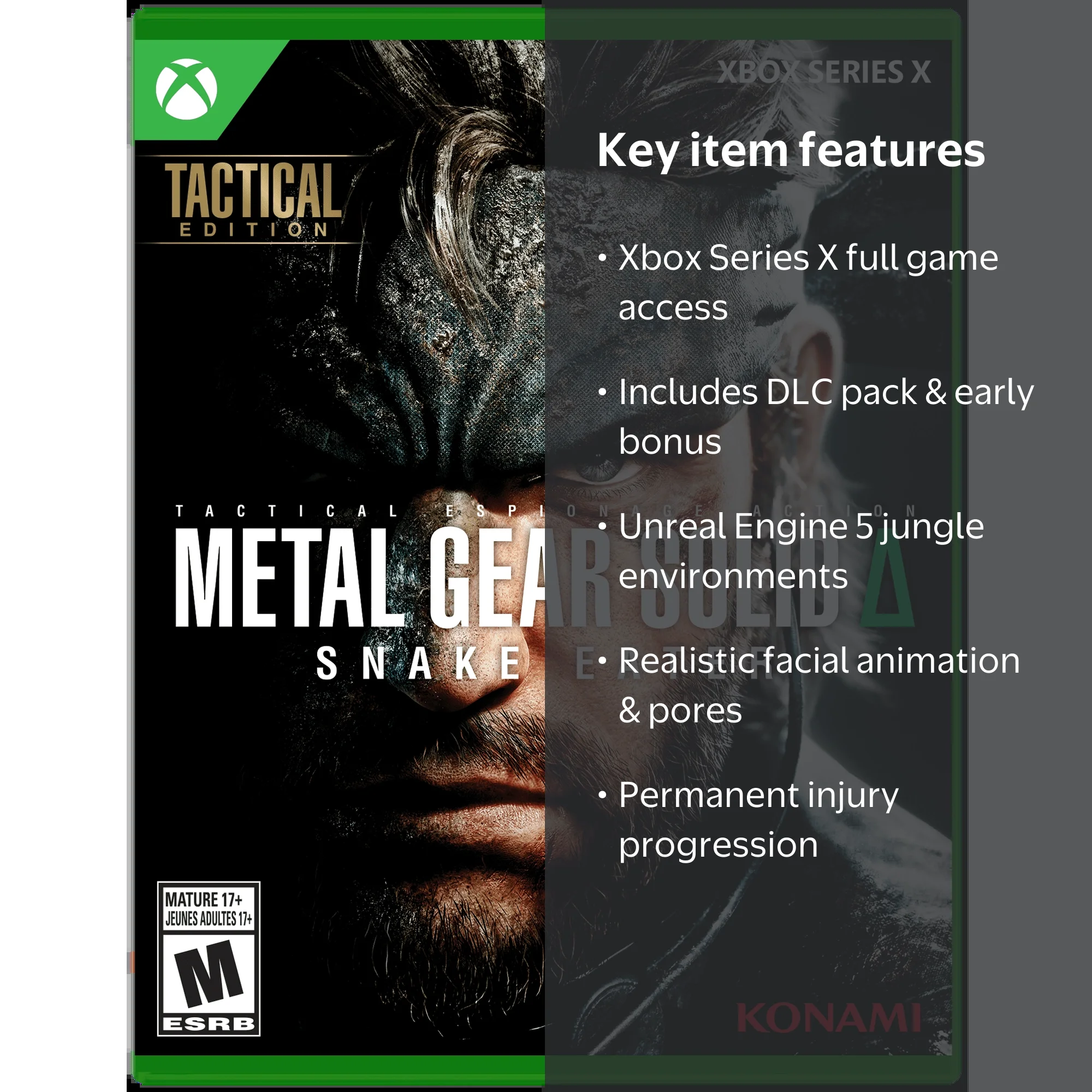 Konami Metal Gear Solid: Snake Eater Tactical Edition, Xbox Series