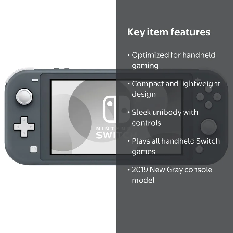 Nintendo, Nintendo Switch Lite Console, Gray, Handheld Gaming