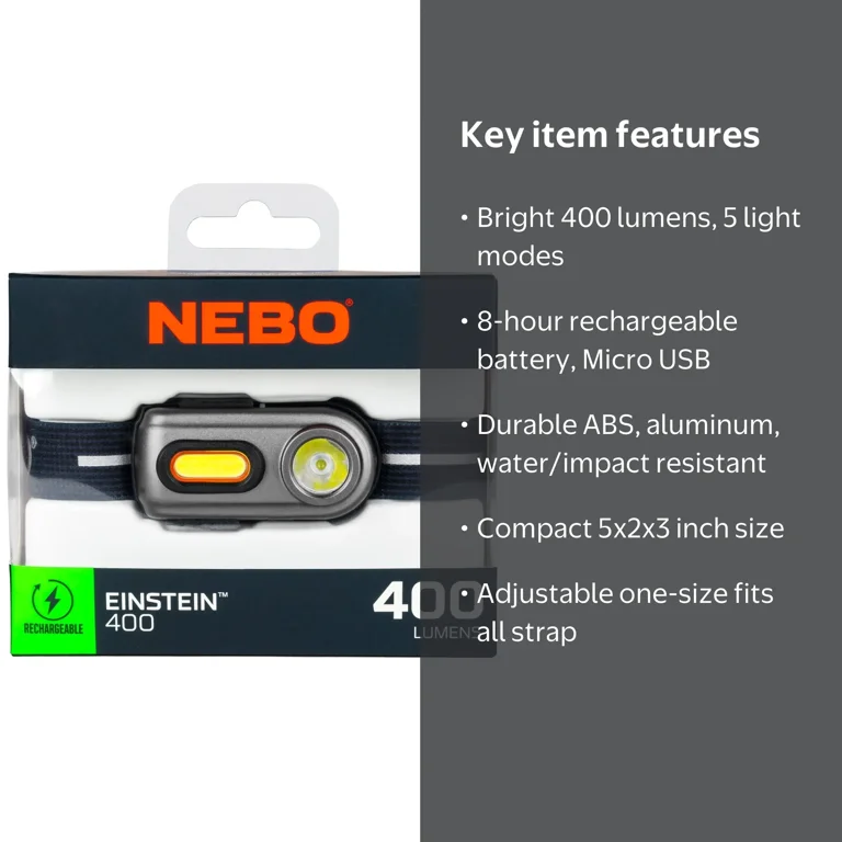 nebo 400 lumen mechanic inspection flashlight TRANSPORT 2-In-1 Car Charger & 1 car charger and flashlight for road warriors NEBO Einstein 400 Lumen COB