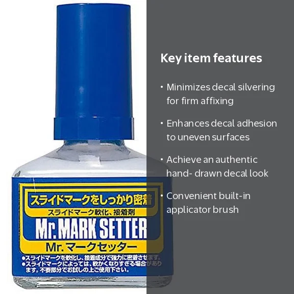 Mr. Hobby, Mr. Mark Setter, 40mL, Decal Adhesive Solution