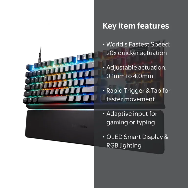 SteelSeries Apex Pro Gen 3 OmniPoint 3.0 HyperMagnetic Switches