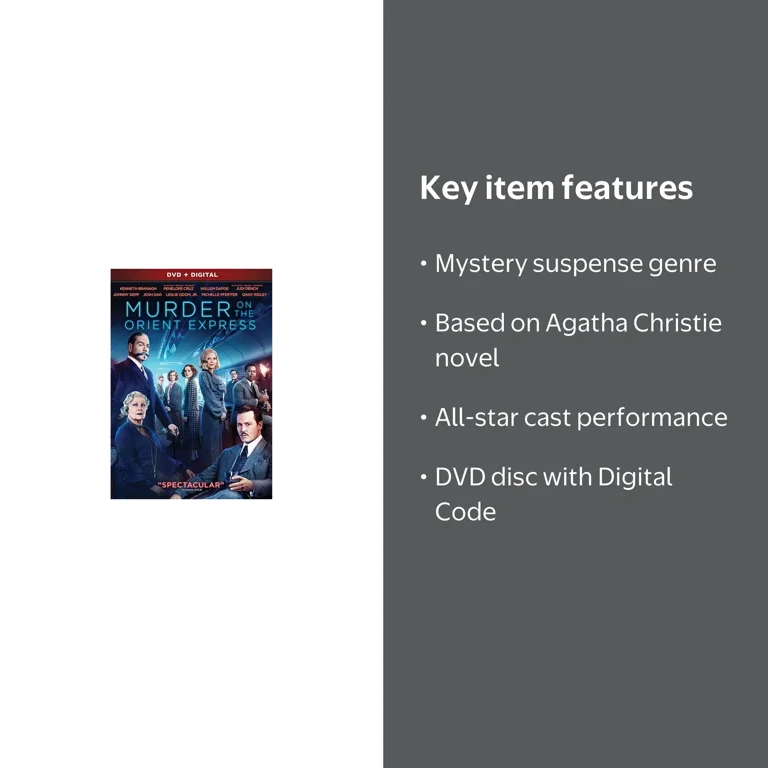 Kenneth Branagh, DVD, Murder on the Orient Express, Digital Code