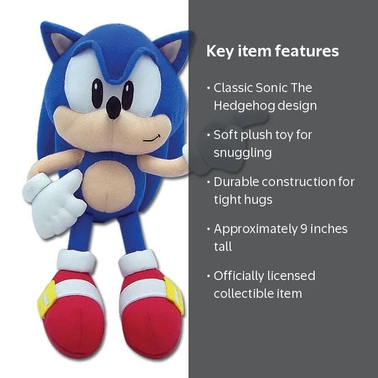 hedgehog peluche sonic clasico