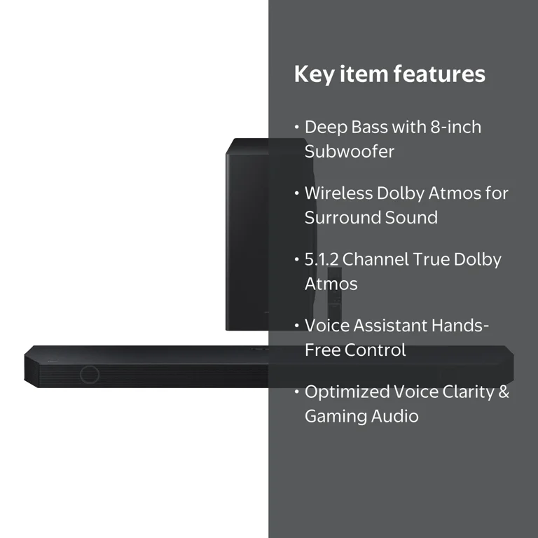 Samsung Q-Series Soundbar, 5.1.2ch TV Sound Bar with Dolby Atmos