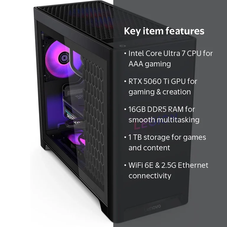 Lenovo Legion Tower 5i AI-Powered Gaming PC - Intel® Core Ultra 7