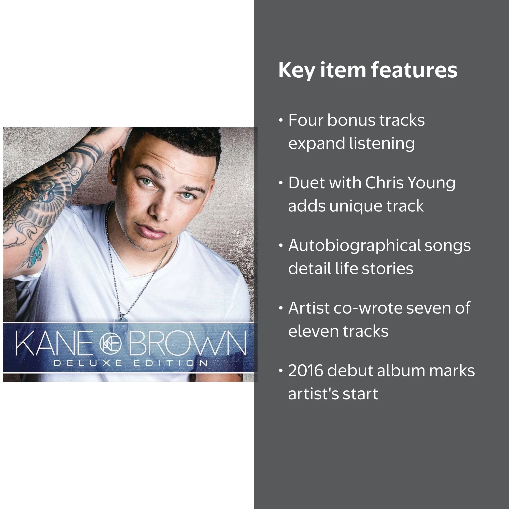 RCA Kane Brown - Music & Performance CD, Deluxe Edition with Bonus