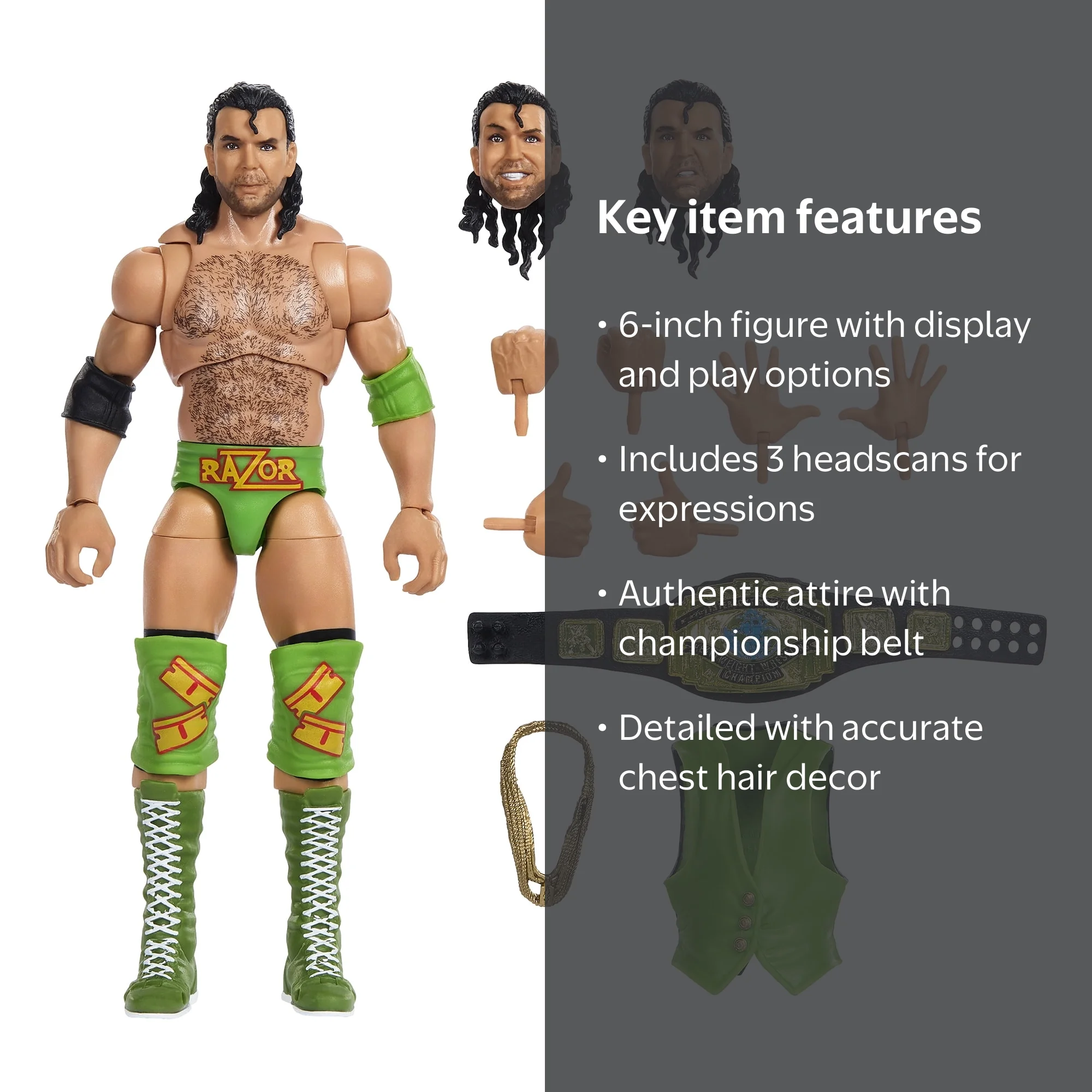 Razor Ramon (Green) - WWE Best of Ultimate Edition 6 Mattel WWE