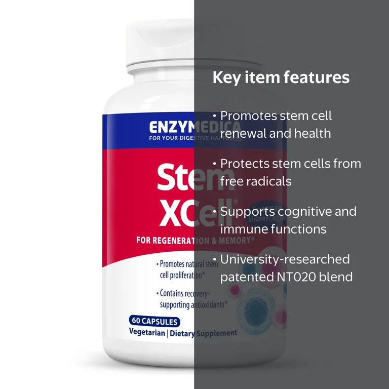 Enzymedica Stem XCell Formula, 60 Capsules for Supplement