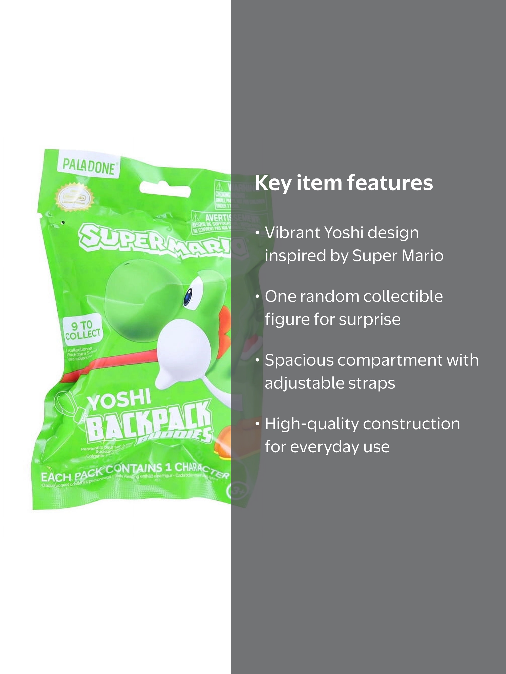 Super Mario Yoshi Backpack Buddies Mystery Pack (1 RANDOM Figure