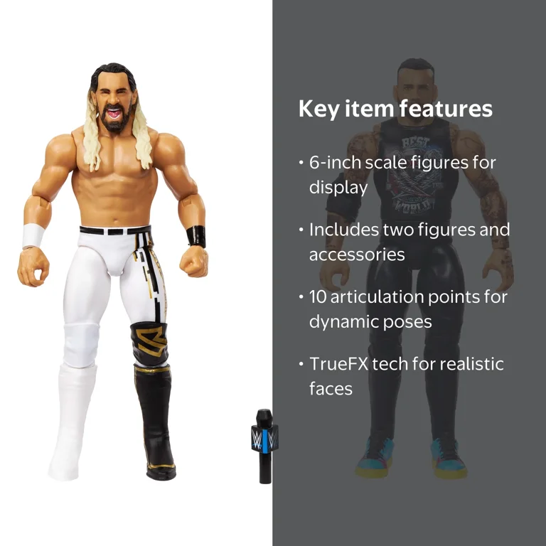 WWE Main Event Showdown CM Punk vs Seth Rollins Action Figures Set